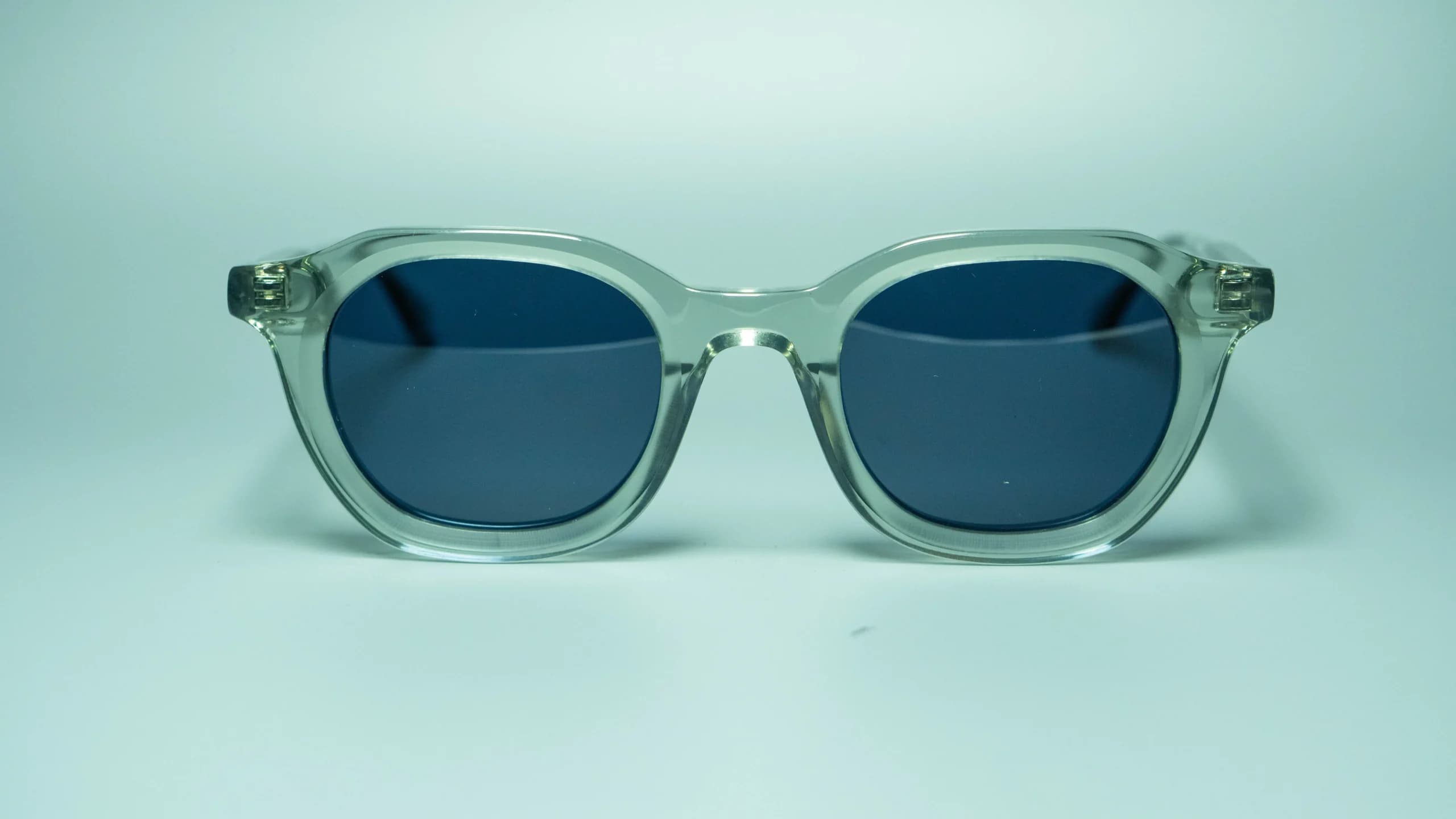 Lumen – Unisex Clear Round Acetate Sunglasses | Aureto